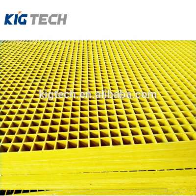 High strength anti slip anti-fire molded grp fiberglass mesh flat grating